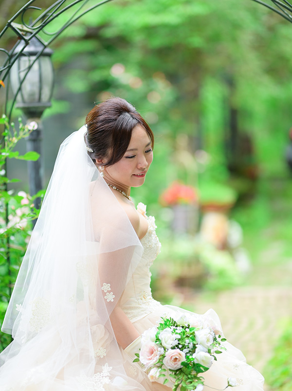 高原でフォトウェディング