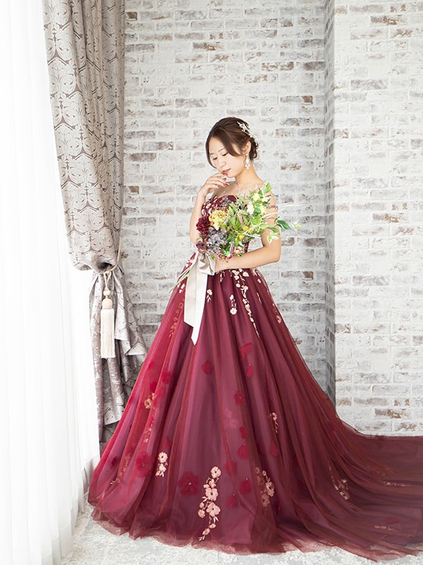 茅野市フォトスタジオ撮影 ドレスで前撮り