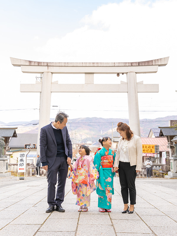 家族で七五三 お宮参り