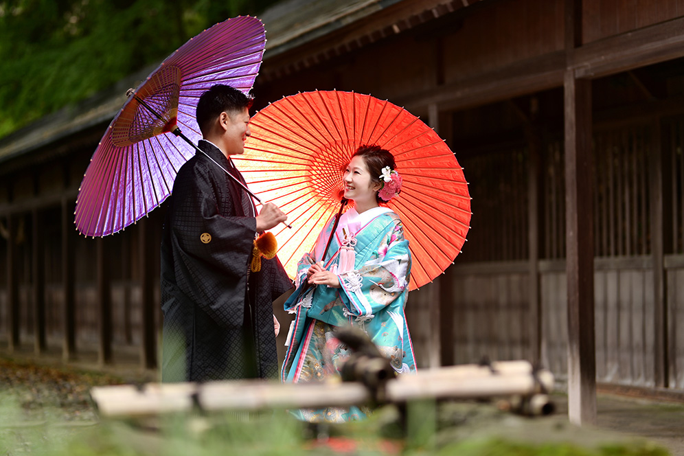 諏訪大社でフォトウェディング